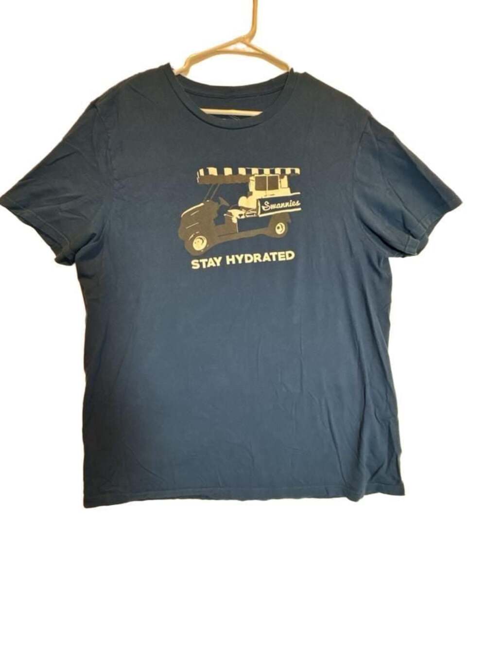 Swannies Stay Hydrated Golf Cart Graphic T Blue XL